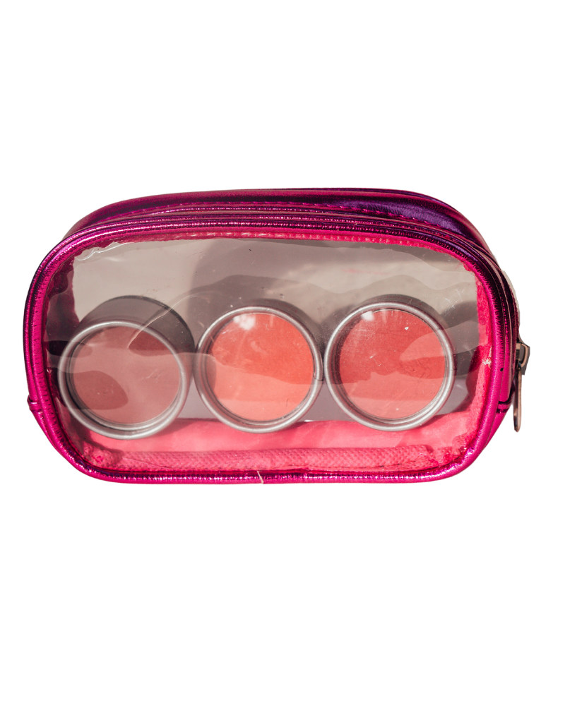 Blush Trio with Makeup Bag